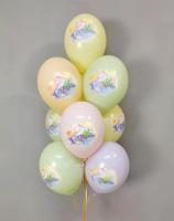 Фонтан из шаров с рисунком