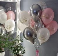Фонтан из шаров для девушки 