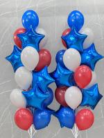 Красивый фонтан триколор