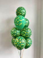 Фонтан из шаров камуфляж на 23 февраля