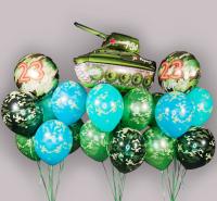 Фонтаны из шаров на 23 февраля