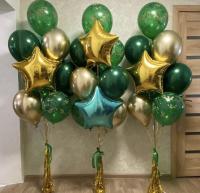 Фонтан из воздушных шаров на 23 февраля