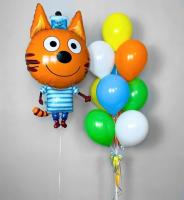 Фигура котик и фонтан из шаров 