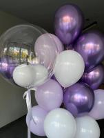 Баблс с шариками внутри и фонтан из шаров