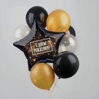 Звезда с рисунком и латексные шарики