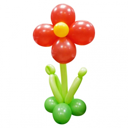Большой цветок из воздушных шаров
