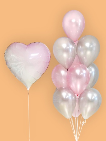 Воздушные шары для девушки на 14 февраля 